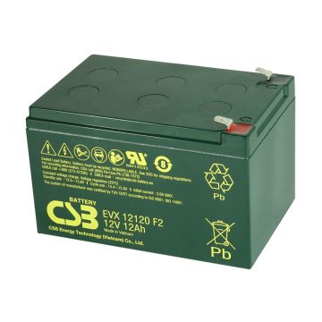 CSB EVX12120F2 (12V 12Ah) Electric Vehicle X VRLA AGM Battery
