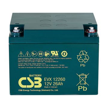 CSB EVX12260I (12V 26Ah) Electric Vehicle X VRLA AGM Battery
