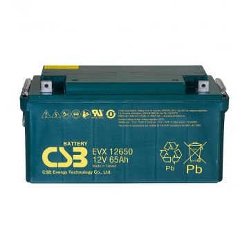 CSB EVX12650 (12V 65Ah) Electric Vehicle X VRLA AGM Battery
