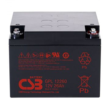 CSB GPL12260I (12V 26Ah) General Purpose & Long-Life VRLA AGM Battery