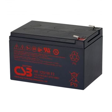 CSB HR1251W (12V 12Ah) High-Rate Discharge VRLA AGM Battery