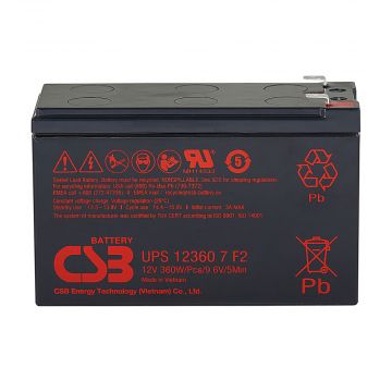 CSB UPS12360-7F2 (12V 7Ah) UPS VRLA AGM Battery