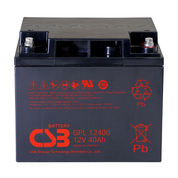 CSB GP 12400 Battery 12V 40Ah Sealed Lead Acid